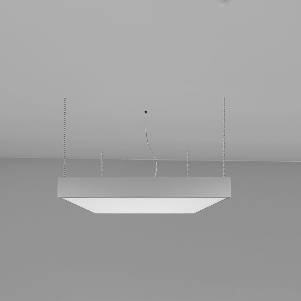 PLLMT52 – Square Metal-Trim Pendant